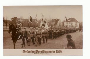 Tilsit, Stadt, Stadtkreis Tilsit  Tilsit, Park Jakobsruh, Rekruten-Vereidigung, Aufmarsch der Formationen 