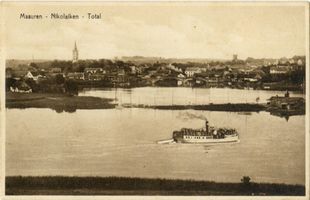 Nikolaiken Kr. Sensburg, Kreis Sensburg Nikolaiken Kr. Sensburg, Gesamtansicht mit Insel VIII Николаикен, р-н Зенсбург, общий вид с островом, VIII