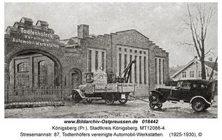 Königsberg (Pr.), Stadtkreis Königsberg General-Litzmann-Straße (fr. Fuchsberger Chaussee/Allee bzw. Stresemannstraße) 87