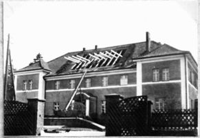Reiterhof, Kreis Goldap Reiterhof, Auf dem Gutshausboden entstehen weitere Zimmer 