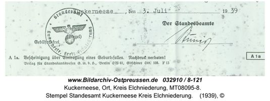 Kuckerneese, Ort, Kreis Elchniederung Mittelstraße