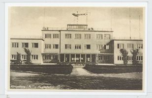 Königsberg (Pr.), Stadtkreis Königsberg Königsberg, Flughafen Devau,  Verwaltungsgebäude und Empfangshalle VIII Königsberg, Flughafen Devau