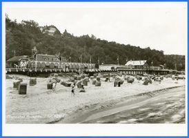 Rauschen Kr. Samland, Kreis Samland Rauschen Kr. Samland, Strand mit Strandhalle III Rauschen, Strand
