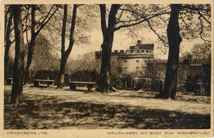 Königsberg (Pr.), Stadtkreis Königsberg Königsberg (Pr.), Wallanlagen mit Blick zum Wrangelturm I Königsberg, Festungsanlagen, Tore