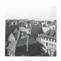 Tilsit, Stadt, Stadtkreis Tilsit Tilsit, Blick über die zerstörte Innenstadt Richtung Zellstofffabrik II Ostpreußen, Zweiter Weltkrieg und das Ende