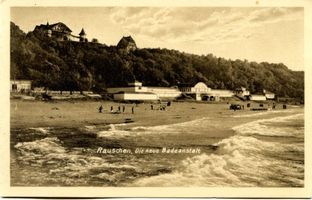 Rauschen Kr. Samland, Kreis Samland Rauschen Kr. Samland, Strand mit Strandhalle XI Раушен, уезд Самбия, пляж с пляжным павильоном, XI