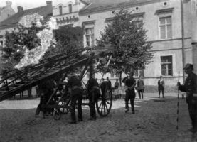 Johannisburg, Kreis Johannisburg Markt Johannisburg, Markt, Feuerwehrübung Йоханнисбург, рынок, пожарные учения