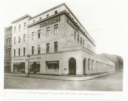 Tilsit, Stadt, Stadtkreis Tilsit Hohe Straße Tilsit, Hohe Str. Ecke Wasserstr., Städtische Sparkasse Тильзит, Хоэштрассе, угол Вассерштрассе, городская сберегательная касса