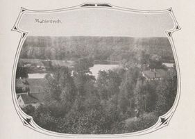 Rauschen Kr. Samland, Kreis Samland Rauschen Kr. Samland, Blick von der Folchmannshöh auf den Mühlenteich Rauschen, Mühlenteich