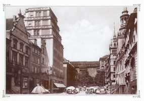 Königsberg (Pr.), Stadtkreis Königsberg Altstädtischer Markt Königsberg, Altstädtischer Markt mit Kaufhaus Kiewe & Co Königsberg, Stadtteil Altstadt (Umgebung des Schlosses)