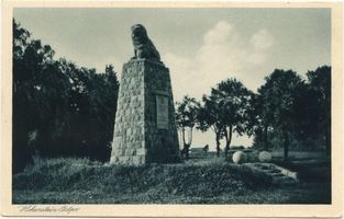 Hohenstein Kr. Osterode, Stadt, Kreis Osterode Hohenstein i. Ostpr., Löwendenkmal, Denkmal des Inf. Rgt. 147 