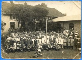 Mohrungen, Stadt, Kreis Mohrungen Mohrungen, Gastwirtschaft Grommelt, Kinderschulfest 