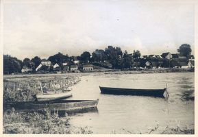Rosenberg Kr. Heiligenbeil, Kreis Heiligenbeil Rosenberg Kr. Heiligenbeil, Ortsansicht am Haff Розенберг, уезд Хайлигенбайль, вид местечка у залива