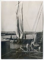 Rosenberg Kr. Heiligenbeil, Kreis Heiligenbeil Rosenberg Kr. Heiligenbeil, Fischerboote im Hafen Розенберг, уезд Хайлигенбайль, рыбацкие лодки в порту