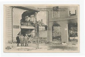Schloßberg, Kreisstadt, Kreis Schloßberg Pillkallen, Kreisstadt, Kriegszerstörungen, Vorschußverein Erster Weltkrieg