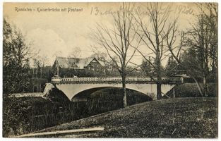 Jagdhaus Rominten, Kreis Goldap Jagdhaus Rominten, Kaiserbrücke mit Postamt Ягдхаус Роминтен, Императорский мост с почтамтом