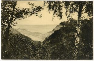 Groß Kuhren, Kreis Samland Groß Kuhren, Morgenschlucht mit Zipfelberg und Ostsee 