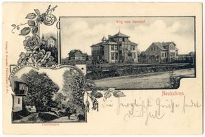 Neukuhren, Kreis Samland Neukuhren, Weg zum Bahnhof; Dorfstraße Нойкурен, дорога к вокзалу; деревенская улица