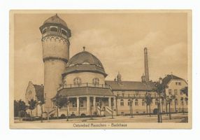 Rauschen Kr. Samland, Kreis Samland Rauschen Kr. Samland, Warmbad mit Wasserturm und Elektrizitätwerk II 