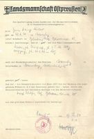  Bescheinigung der Landsmannschaft Ostpreußen zur Austellung eines Flüchtlichsausweises für Heinz Müller Flucht und Vertreibung 1944-1956