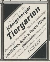 Königsberg (Pr.), Stadtkreis Königsberg Königsberg (Pr.), Tiergarten, Sporthallen, Spiel- und Tennis-Plätze Königsberg, Anzeigen