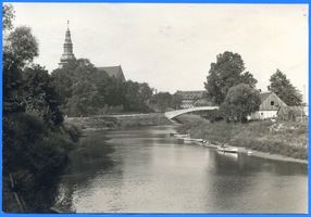 Insterburg, Stadt, Stadtkreis Insterburg Insterburg, Partie an der Angerapp und Lutherkirche IV Insterburg, Lutherkirche
