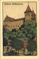Neidenburg, Stadt, Kreis Neidenburg Neidenburg, Schloß, Steinzeichnung Neidenburg, Schloß
