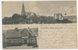 Dietrichswalde Kr. Allenstein, Kreis Allenstein Dietrichswalde Kr. Allenstein, Ansicht und Gasthaus J. Gonschorowski 
