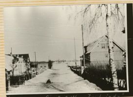Pogegen, Kreis Tilsit-Ragnit Pogegen, Oststraße, Gasthaus  Zur Linde ,  Böttcherabes Haus  