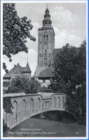 Heilsberg Kr. Heilsberg, Stadt, Kreis Heilsberg Heilsberg Kr. Heilsberg, Kopernikusbrücke und Kathol. Pfarrkirche Хайльсберг, район Хайльсберг, мост Коперника и католическая приходская церковь