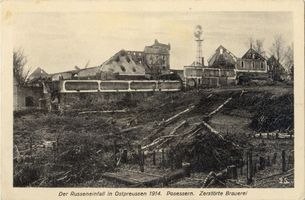 Großgarten, Kreis Angerburg Possessern, Zerstörte Brauerei Erster Weltkrieg