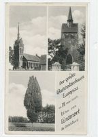 Lindenort, Kreis Ortelsburg Lindenort, Katholische Kirche, Evangelische Kirche, Wacholderbaum 