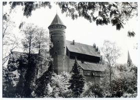 Allenstein, Stadtkreis Allenstein Allenstein, Schloß, Schloßturm mit Wehrgang II Allenstein, Schloß