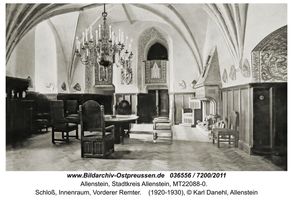 Allenstein, Stadtkreis Allenstein  Allenstein, Schloß, Innenräume