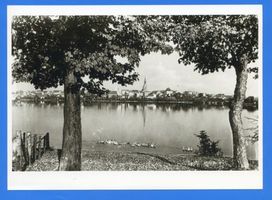 Lyck, Stadt, Kreis Lyck Lyck, Blick über den See auf die Stadt III 