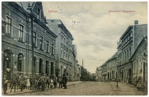 Labiau, Kreis Labiau Königsberger Straße Labiau, Königsberger Straße mit Postamt IV Лабиау, Кёнигсбергерштрассе с почтамтом, IV