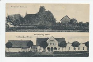 Münsterberg, Kreis Heilsberg Münsterberg, Kirche und Pfarrhaus, Gasthaus 