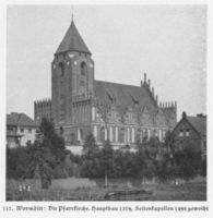 Wormditt, Kreis Braunsberg Wormditt, Pfarrkirche II, Hauptbau 1379, Seitenkapellen 1494 geweiht 