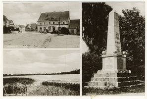 Borschimmen, Kreis Lyck Borschimmmen, Gasthaus Karl Vogée, Niereeza-See, Kriegerdenkmal 