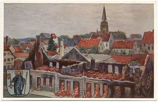 Hohenstein Kr. Osterode, Stadt, Kreis Osterode Hohenstein i. Ostpr., Kriegszerstörungen III Хоэнштайн (Вост. Пруссия), военные разрушения, III