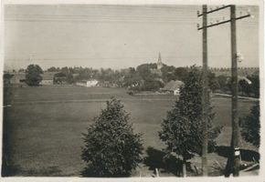 Pörschken Kr. Heiligenbeil, Kreis Heiligenbeil Pörschken Kr. Heiligenbeil, Ortsansicht Пёршкен, уезд Хайлигенбайль, вид местечка