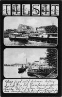 Tilsit, Stadt, Stadtkreis Tilsit Tilsit, Dampferanlegeplatz und Bollwerk mit Schiffbrücke Tilsit, Schifffahrt