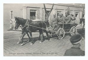 Tilsit, Stadt, Stadtkreis Tilsit Tilsit, 08.05.1915, kriegsgefangene russische Offiziere Tilsit, Erster Weltkrieg, russische Besetzung und Befreiung 1914