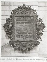 Königsberg (Pr.), Stadtkreis Königsberg Königsberg (Pr.), Altstädtische Kirche, Epitaph des Pfarrers Derschau Königsberg, Stadtteil Altstadt (Umgebung des Schlosses)