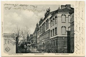Insterburg, Stadt, Stadtkreis Insterburg Albrechtstraße 7 Insterburg, Albrechtstraße, Knaben-Mittelschule Insterburg, Schulen