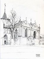 Marienburg, Westpr., Kreis Marienburg Marienburg i. Westpr., St. Johanniskirche, Zeichnung 