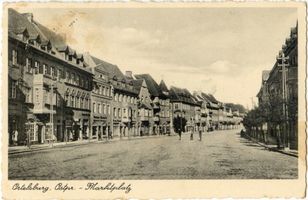 Ortelsburg, Stadt, Kreis Ortelsburg Marktstraße (Marktplatz) Ortelsburg, Marktplatz Ортельсбург, рыночная площадь