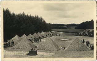 Hohenstein Kr. Osterode, Stadt, Kreis Osterode Hohenstein i. Ostpr., Zeltlager Хоэнштайн в Восточной Пруссии, палаточный лагерь