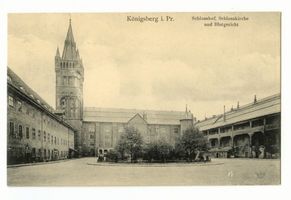 Königsberg (Pr.), Stadtkreis Königsberg Königsberg, Innerer Schloßhof mit Schloßkirche und Blutgericht I Кёнигсберг, внутренний замковый двор с Замковой церковью и «Кровавым судом», I