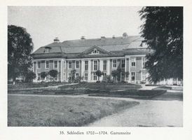Schlodien, Kreis Preußisch Holland Schlodien, Schloß von der Gartenseite Шлодиен, замок с садовой стороны